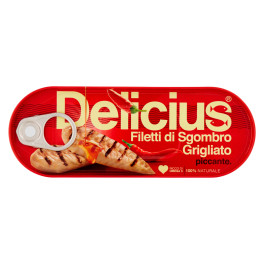 Delicius Filetti di Sgombro Grigliato all'Olio di Oliva Piccante 100%