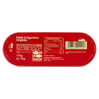 Delicius Filetti di Sgombro Grigliato all'Olio di Oliva Piccante 100%