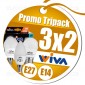 3x2 Acquistando Lampadine E27 o E14 in Confezione Tripack Wiva [TERMINATO]