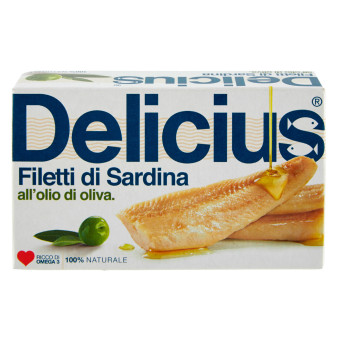 Delicius Filetti di Sardina all'Olio di Oliva 100% Naturale -