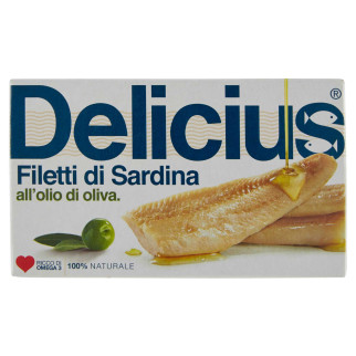 Delicius Filetti di Sardina all'Olio di Oliva 100% Naturale -