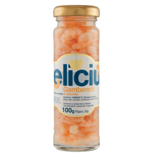 Delicius Gamberetti al Naturale in Acqua e Sale - Vasetto da 100g