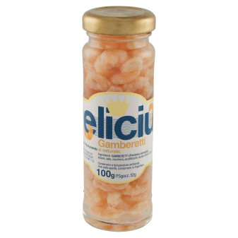 Delicius Gamberetti al Naturale in Acqua e Sale - Vasetto da 100g