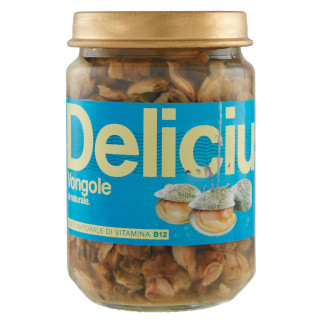 Delicius Vongole al Naturale in Acqua e Sale - Vasetto da 130g