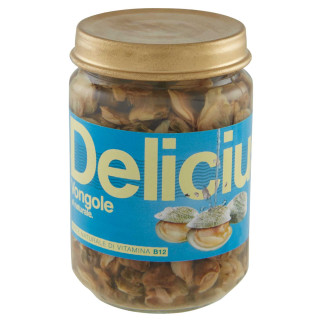 Delicius Vongole al Naturale in Acqua e Sale - Vasetto da 130g