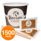 Kit da 500 Bicchierini Biodegradabili + 500 Palettine in Legno + 500 Bustine di Zucchero Baciato Caffè