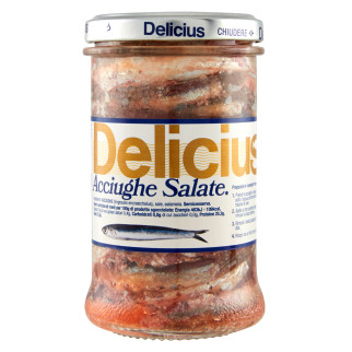 Delicius Acciughe Salate in Salamoia - Vasetto da 310g