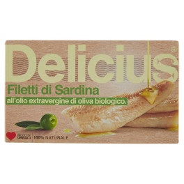 Delicius Filetti di Sardina all'Olio Extravergine di Oliva Biologico