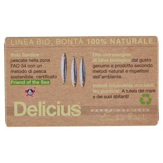 Delicius Filetti di Sardina all'Olio Extravergine di Oliva Biologico