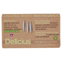 Delicius Filetti di Sardina all'Olio Extravergine di Oliva Biologico