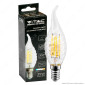 V-Tac VT-1995 Lampadina LED E14 4W Candle Flame Bulb C35 Candela Fiamma Twist Filament Vetro - SKU 214308 / 214431 / 214432