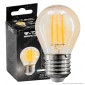 V-Tac VT-1957 Lampadina LED E27 4W Bulb G45 MiniGlobo Filament Vetro Ambrato - SKU 217100