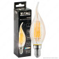 Immagine 1 - V-Tac VT-1949 Lampadina LED E14 4W Candle Flame Bulb C35