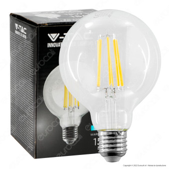 V-Tac VT-2338 Lampadina LED E27 18W Bulb G95 Globo Filament Vetro