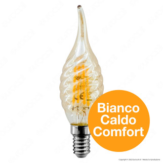 V-Tac VT-1947 Lampadina LED E14 4W Candle Flame Bulb C35