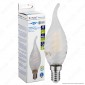 V-Tac VT-1923 Lampadina LED E14 4W Candela Fiamma Frost Twist Filamento - SKU 7110 / 7111 / 7112