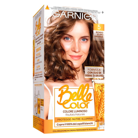 Garnier Belle Color Tinta Permanente per Capelli Colore 5 Biondo Scuro Naturale Garnier Belle Color Tinta Permanente per Capelli Colore 5 Biondo Scuro Naturale
