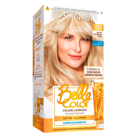 Garnier Belle Color Tinta Permanente per Capelli Colore 111 Biondo Chiarissimo Cenere Garnier Belle Color Tinta Permanente per Capelli Colore 111 Biondo Chiarissimo Cenere