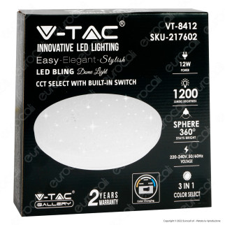 V-Tac Gallery VT-8412 Plafoniera LED Rotonda 12W SMD Changing