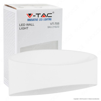 V-Tac VT-705 Lampada LED da Muro 5W SMD Wall Light Bianca Applique - SKU 218232