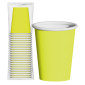 Bicchieri in Carta Riciclabile Colore Giallo da 200ml - Confezione da 25 Bicchieri