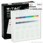V-Tac Smart VT-2437 Pannello di Controllo Dimmer Touch Wireless a Parete per Controller Strisce LED RGB+W - SKU 2917