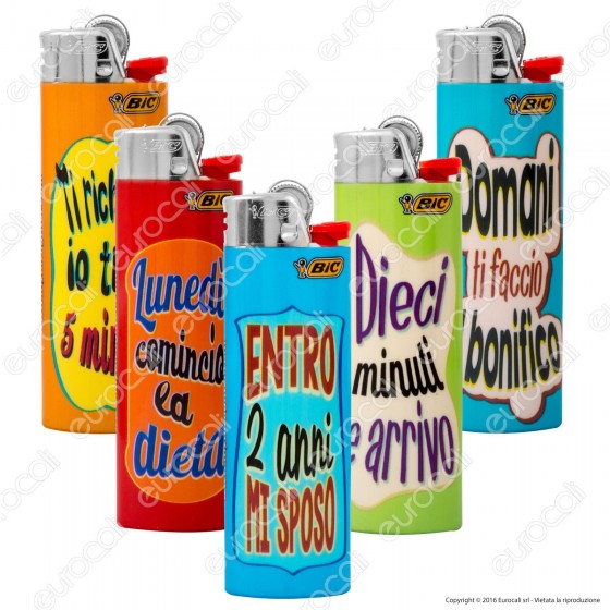 Bic Maxi J26 Grande Fantasia "Ma chi ci crede" - 5 Accendini Bic Maxi J26 Grande Fantasia "Ma chi ci crede" - 5 Accendini