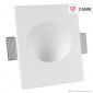 Immagine 1 - V-Tac VT-11008 Portafaretto Quadrato Fisso da Incasso per Lampadine GU10 Bianco - SKU 6771