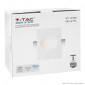 Immagine 3 - V-Tac VT-11008 Portafaretto Quadrato Fisso da Incasso per Lampadine GU10 Bianco - SKU 6771