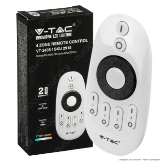 V-Tac VT-2436 Telecomando Wireless per Controller e Dimmer di Strisce LED...