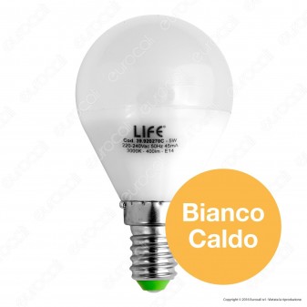 Life Serie 45GF Lampadina LED E14 5W MiniGlobo P45 [TERMINATO]