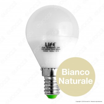 Life Serie 45GF Lampadina LED E14 5W MiniGlobo P45 [TERMINATO]