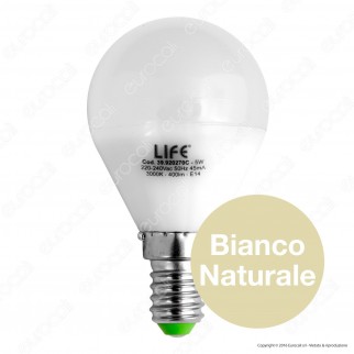 Life Serie 45GF Lampadina LED E14 5W MiniGlobo P45 [TERMINATO]