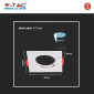 Immagine 5 - V-Tac VT-930 Super Saver Pack 2x Portafaretto Quadrato Fisso da Incasso per Lampadine GU10 e GU5.3