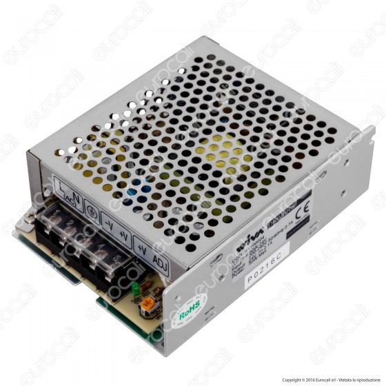 Wiva Alimentatore 50W 24V Per Uso Interno a 1 Uscita con Morsetti a Wiva Alimentatore 50W 24V Per Uso Interno a 1 Uscita con Morsetti a