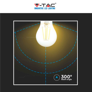 V-Tac VT-2133 Lampadina LED E27 12W Bulb A60 Goccia Filament Vetro Trasparente - SKU 217460 V-Tac VT-2133 Lampadina LED E27 12W Bulb A60 Goccia Filament Vetro Trasparente - SKU 217460
