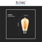 Immagine 8 - V-Tac VT-1968 Lampadina LED E27 8W Bulb ST64 LED Filament Vetro