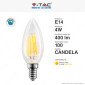 Immagine 4 - V-Tac VT-2304D Lampadina LED E14 4W Candle Bulb C35 Candela
