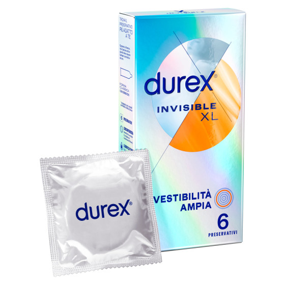 Preservativi Durex Invisible XL Ultra Sottili Extra Large -