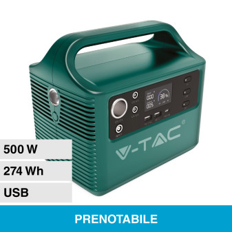 V-Tac VT-303 Accumulatore Portatile al Litio 274Wh Ricaricabile per Pannello...