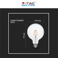 Immagine 8 - V-Tac VT-1983 Lampadina LED E27 6W Bulb G125 Globo Filament