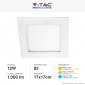 Immagine 5 - V-Tac VT-1207-SQ Pannello LED Quadrato 12W SMD da Incasso con