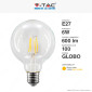 Immagine 4 - V-Tac VT-1993 Lampadina LED E27 6W Bulb G95 Globo Filament