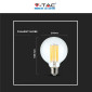 Immagine 8 - V-Tac VT-1993 Lampadina LED E27 6W Bulb G95 Globo Filament