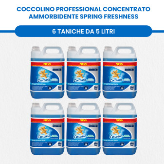 Coccolino Professional Freschezza di Primavera Ammorbidente Concentrato - 6 Taniche da 5 Litri