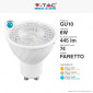 Immagine 6 - V-Tac VT-247D Lampadina LED GU10 6W Faretto Spotlight SMD Chip