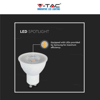 V-Tac VT-247D Lampadina LED GU10 6W Faretto Spotlight SMD Chip
