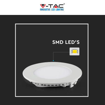 V-Tac VT-2407-RD Pannello LED Rotondo 24W SMD da Incasso con