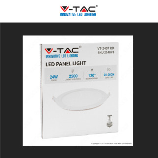 V-Tac VT-2407-RD Pannello LED Rotondo 24W SMD da Incasso con V-Tac VT-2407-RD Pannello LED Rotondo 24W SMD da Incasso con