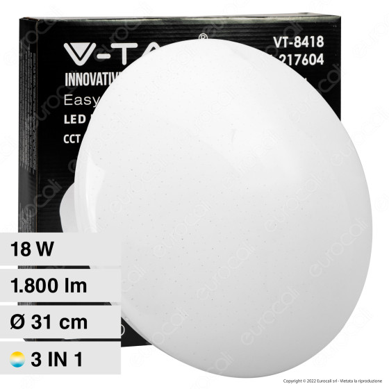 V-Tac Gallery VT-8418 Plafoniera LED Rotonda 18W SMD Changing V-Tac Gallery VT-8418 Plafoniera LED Rotonda 18W SMD Changing